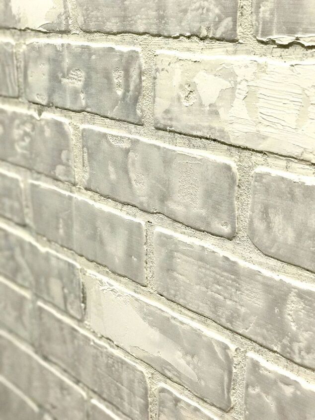 crear una pared de ladrillos de imitacin utilizando paneles baratos