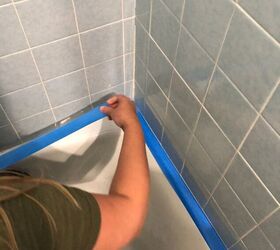 azulejos de la ducha pintados