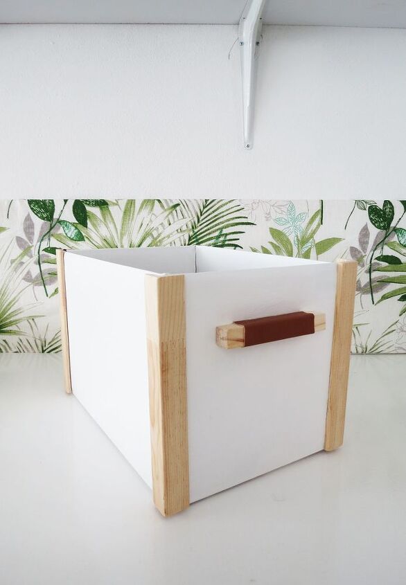 transforme uma caixa de papelo em um lindo armazenamento