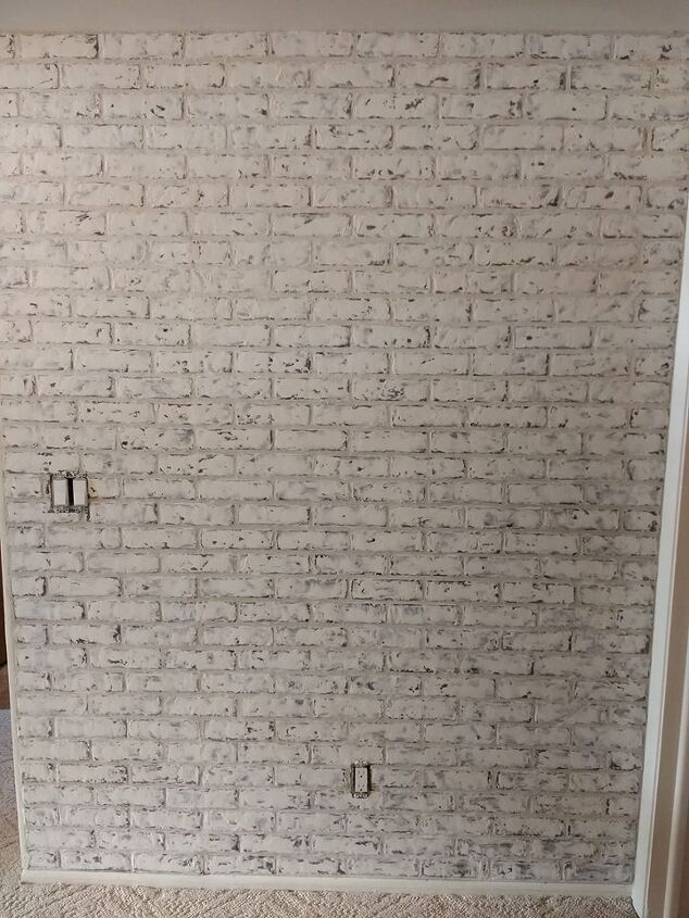 otra pared de ladrillo de imitacin con lechada real