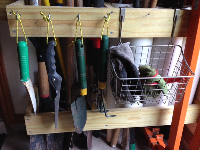 reorganizao de ferramentas de jardinagem