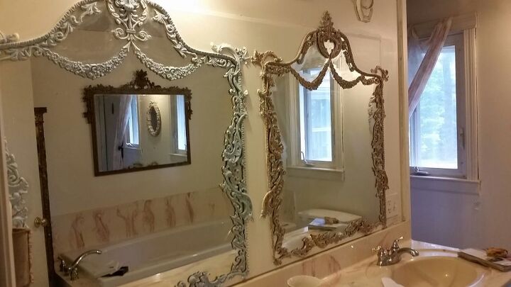 espejo de grado de constructor convertido en espejo trumeau