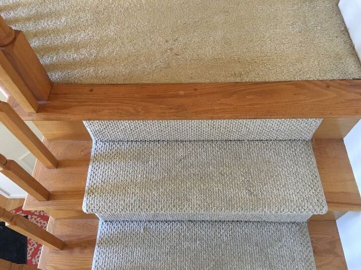 de la alfombra a las escaleras de madera redo cheater version, Escaleras alfombradas