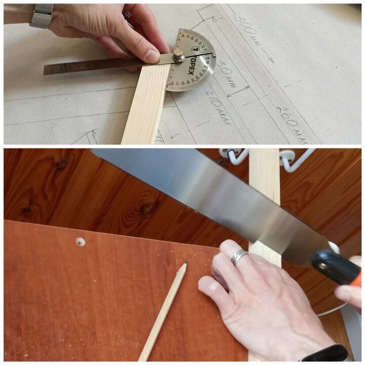 como fazer uma mesa flutuante com iluso de tica, Cortar madeira com uma serra japonesa
