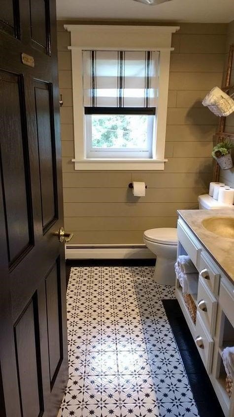 lindas ideias de azulejos para banheiro que vo fazer voc querer renovar, Azulejo de banheiro estampado Elizabeth Criando charme r stico