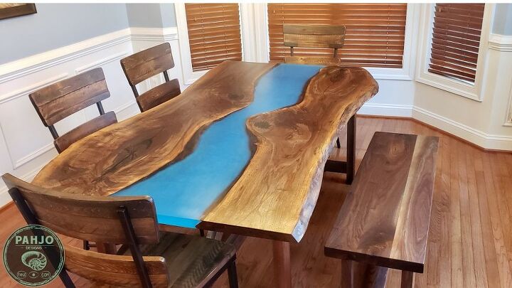 4 maneiras de terminar ou repintar mesas de madeira epxi e arte em resina