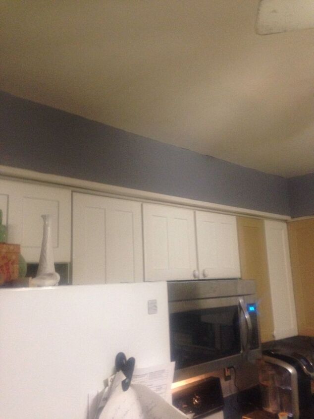 pared de ladrillo de imitacin y salpicaduras, He comenzado con mi cocina y fui con un gris medio para los plafones y pasar por la pared a la sala de estar